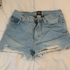 Urban outfitters girlfriend high rise jean shorts